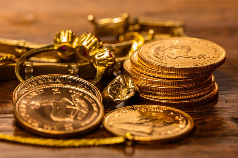 Anlage Gold und Münzen